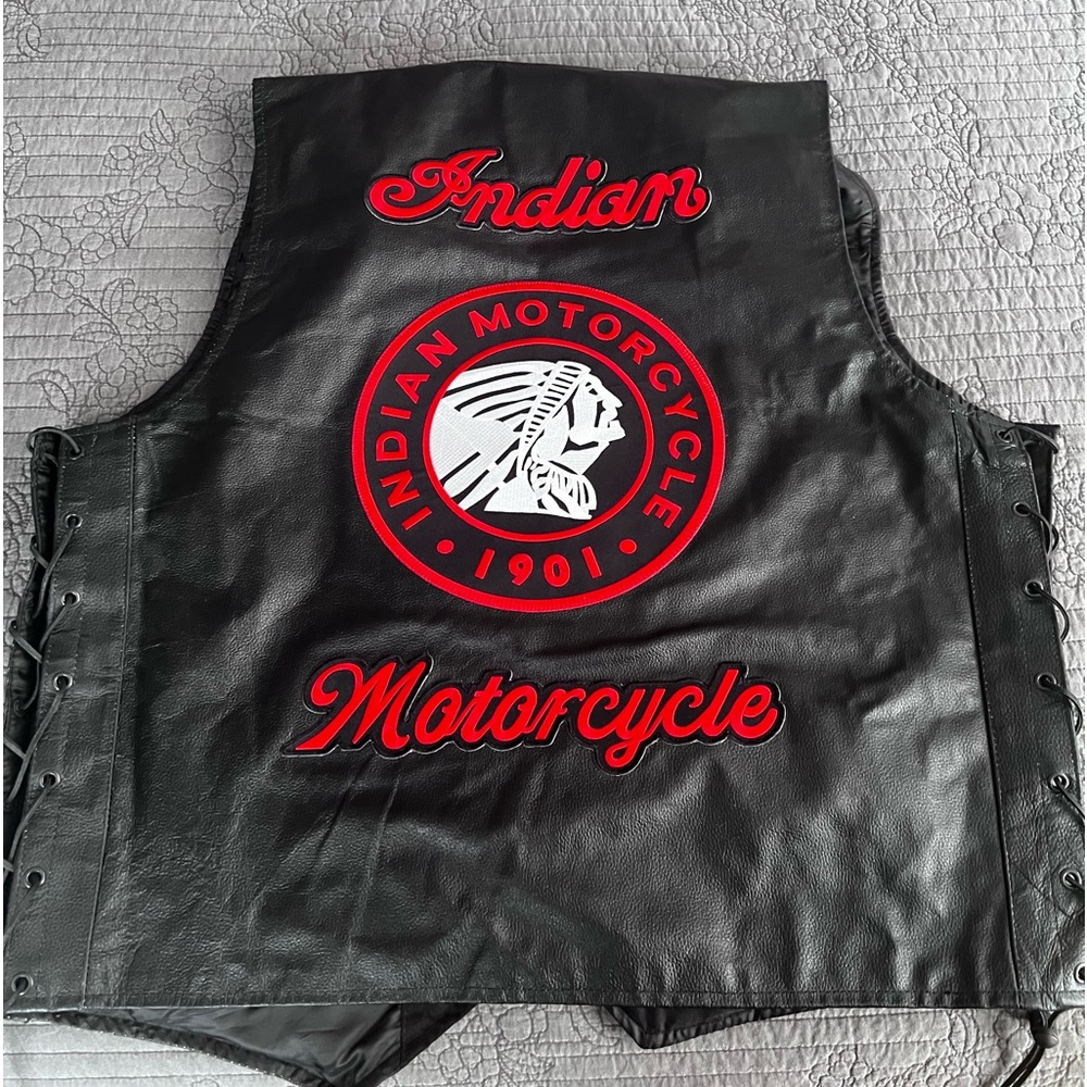Leather Indian Motorcycle Vest
